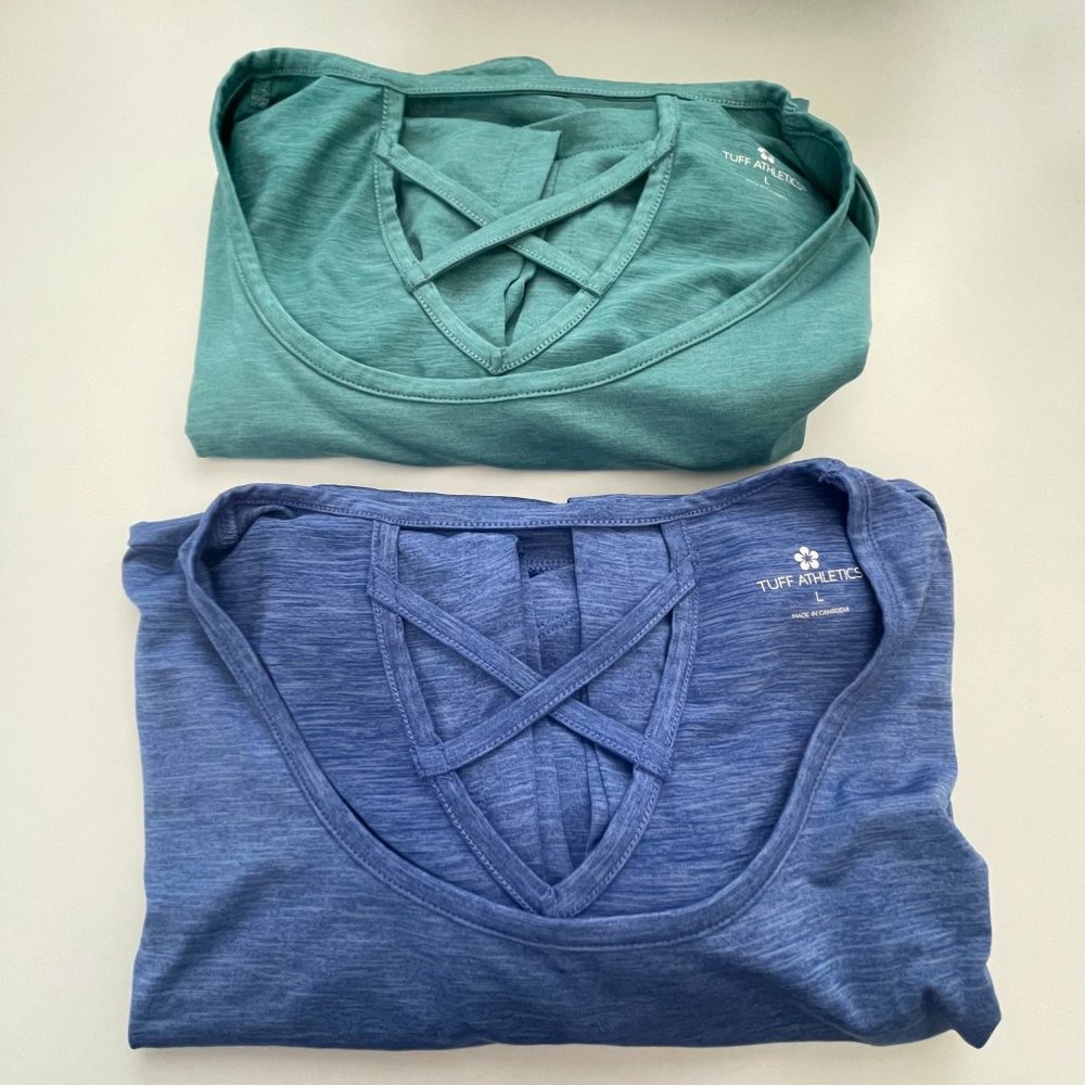 2 Pack Tuff Athletics Short Sleeve Tops